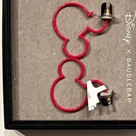 Disney Baublebar Earrings / Pierced Ears (new /‎ red/ Mickey Mouse / w/a) (Last) - Picture 7 of 11